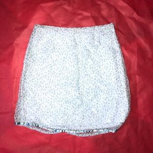 Mini Blue Floral Skirt